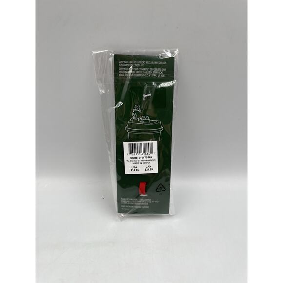 STARBUCKS Reusable Hot Cup Lid Stopper Christmas BEAR 2025 Keychain HTF - Picture 3 of 3